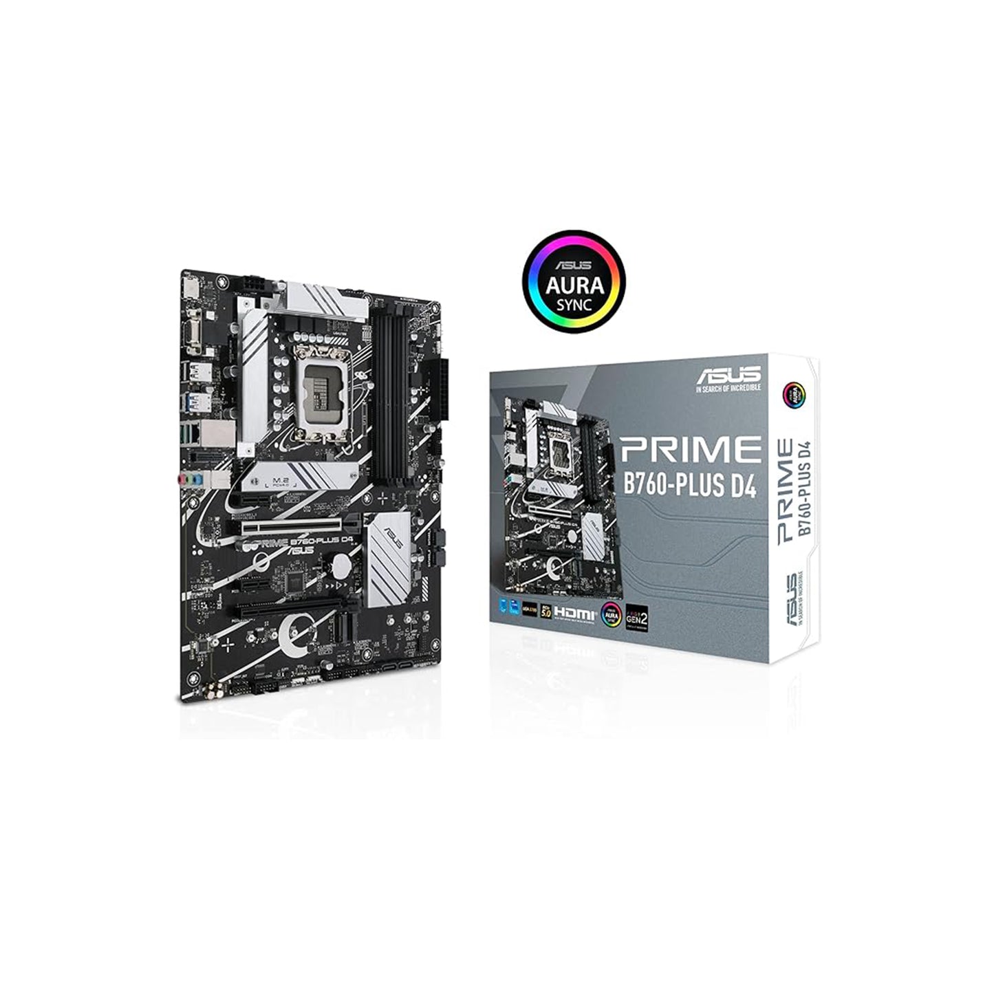 ASUS Prime B760-PLUS D4 Intel (13th and 12th Gen)LGA 1700 ATX motherboard PCIe 5.0,3xPCIe 4.0 M.2 slots,DDR4,2.5Gb LAN,DisplayPort,USB 3.2 Gen 2x2 Type-C,front USB 3.2 Gen 1 Type-C,Thunderbolt (USB4®)