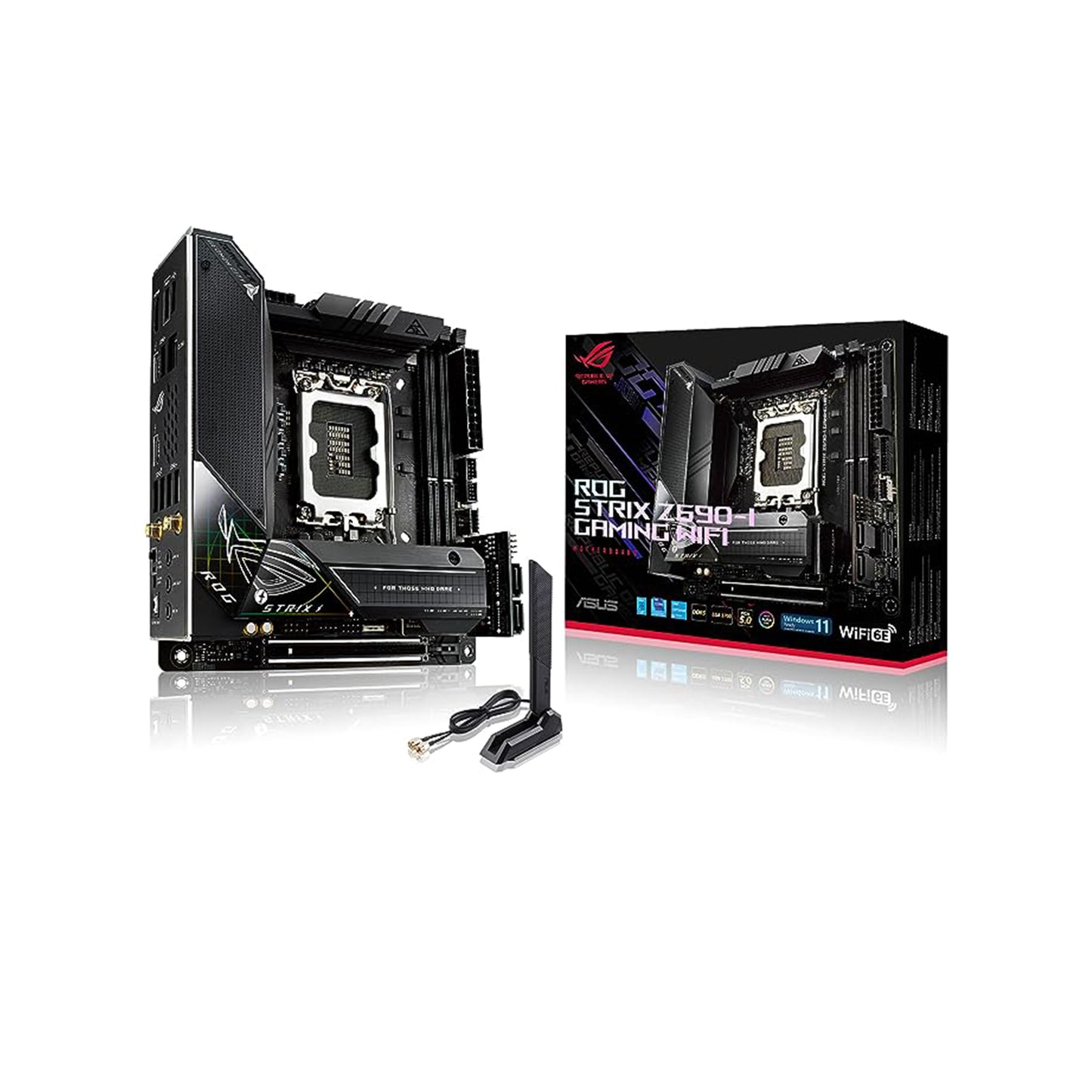 ASUS ROG Strix Z690-I Gaming mini-ITX Motherboard - WiFi 6E, PCIe 5.0, DDR5, Thunderbolt 4, M.2