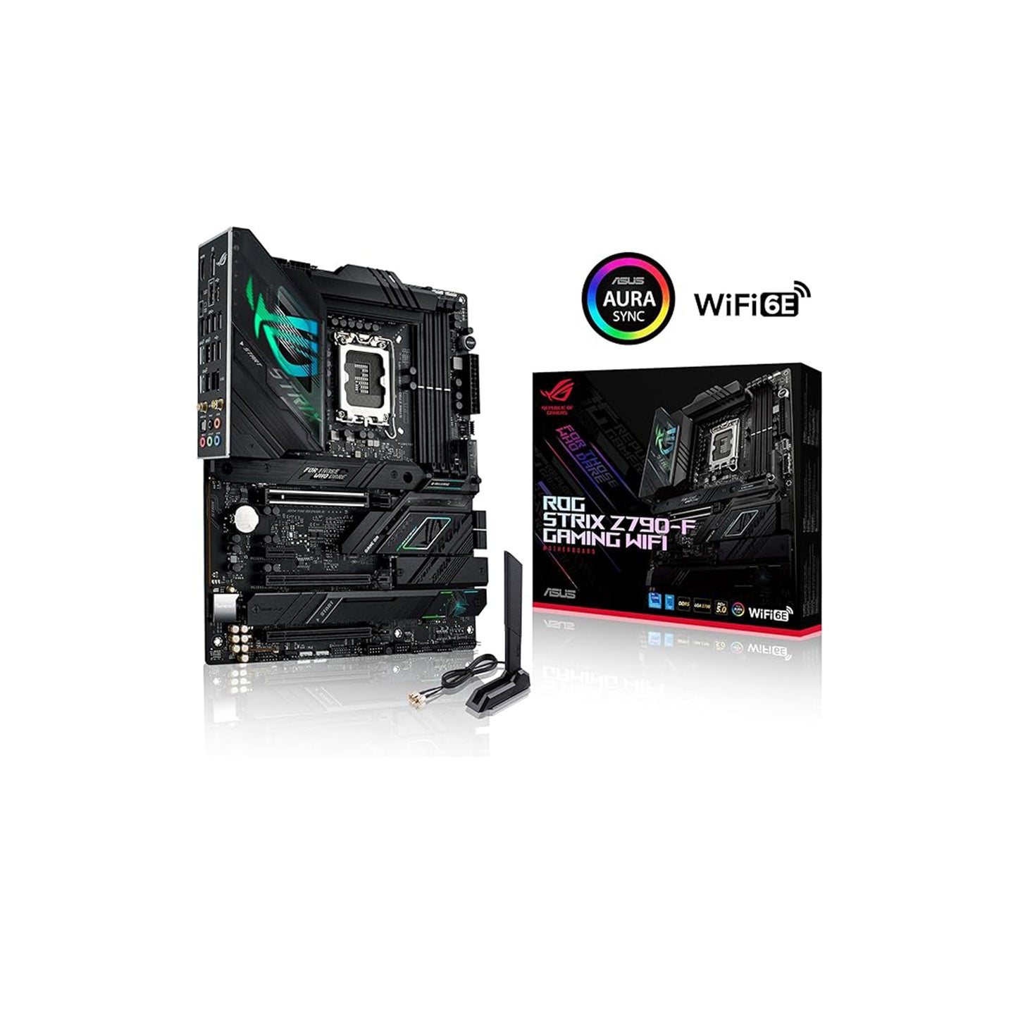 ASUS ROG Strix Z790-F Gaming WiFi 6E LGA 1700 (Intel 14th &amp; 13th &amp; 12th Gen) اللوحة الأم للألعاب ATX (16 + 1 مراحل طاقة، DDR5، أربع فتحات M.2، PCIe 5.0، WiFi 6E، USB 3.2 Gen 2x2 Type-C مع PD 3.0 حتى 30 واط) 