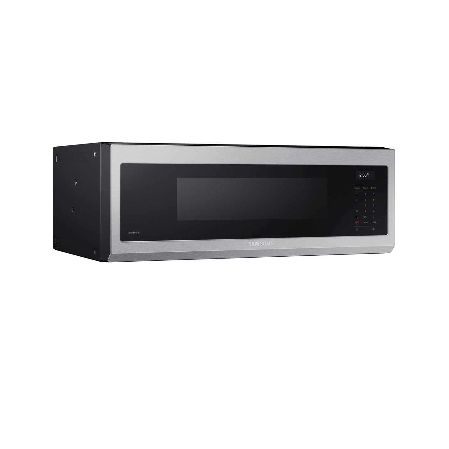 Samsung - 1.1 cu. ft. Smart SLIM Over-the-Range Microwave with 550 CFM Hood Ventilation, Wi-Fi & Voice Control - Stainless Steel.