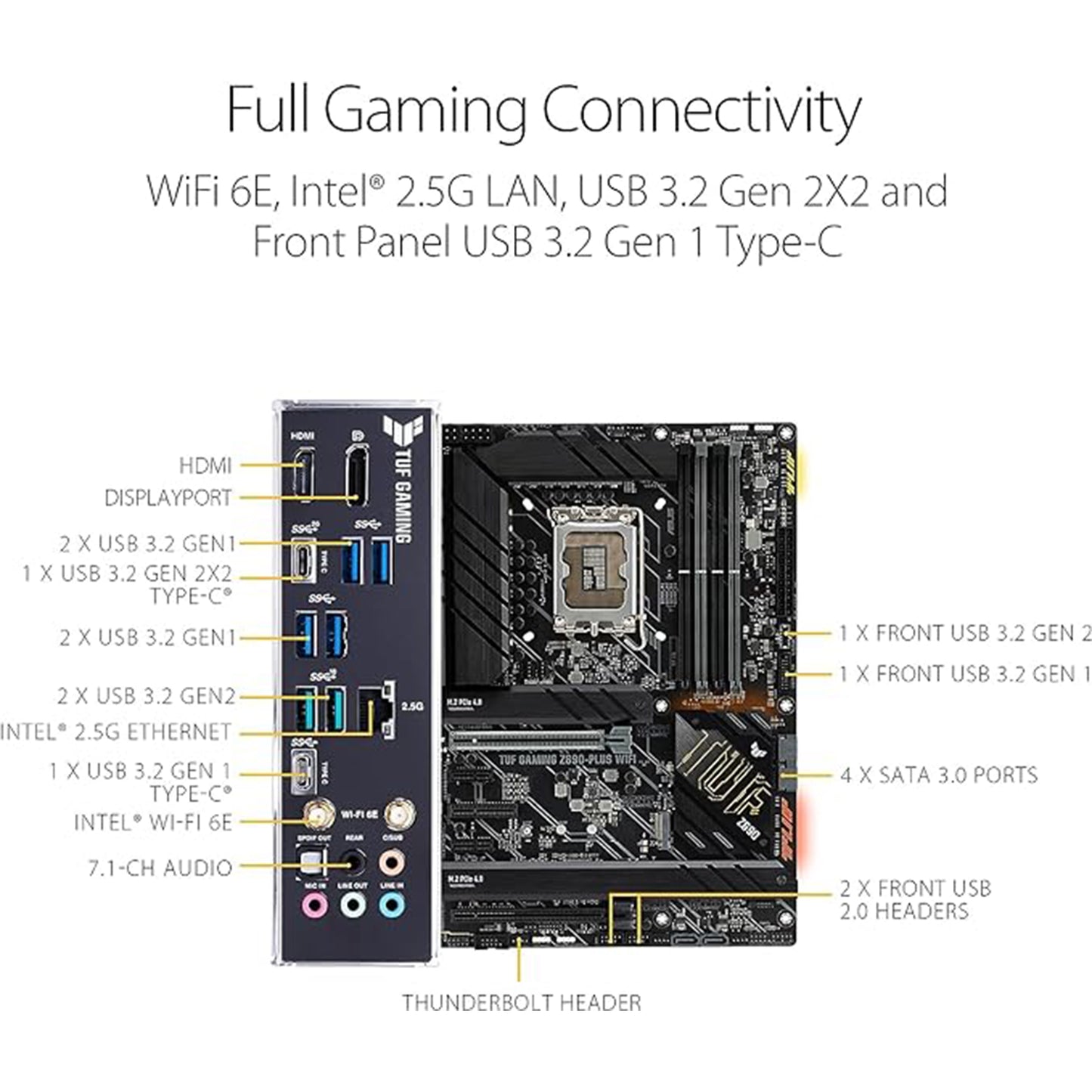 معالج Micro Center Intel Core i9-12900K 16 نواة يصل إلى 5.2 جيجا هرتز معالج سطح المكتب غير مقفل مع حزمة Intel UHD Graphics 770 المدمجة مع اللوحة الأم ASUS TUF Gaming Z690-PLUS WiFi LGA1700 DDR5 ATX 