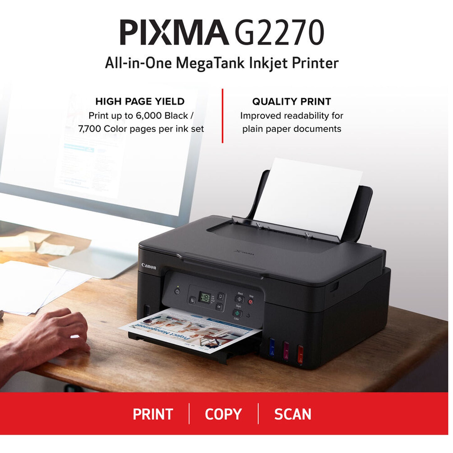 Canon PIXMA G2270 - MegaTank All-in-One Printer