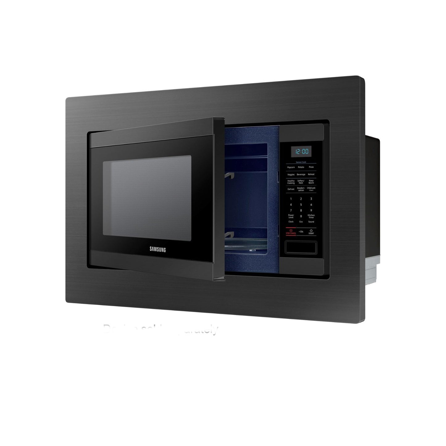 1.9 cu. ft. Countertop Microwave for Built-In Application in Fingerprint Resistant Black Stainless Steel.