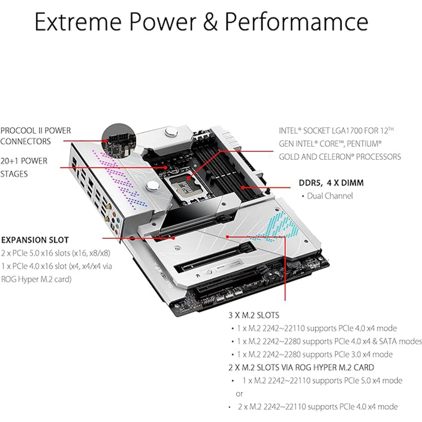 اللوحة الأم ASUS ROG Maximus Z690 Formula ATX مع تبريد مائي، WiFi 6E، PCIe 5.0، DDR5، Thunderbolt 4 - لوحدة المعالجة المركزية Intel الجيل الثاني عشر 