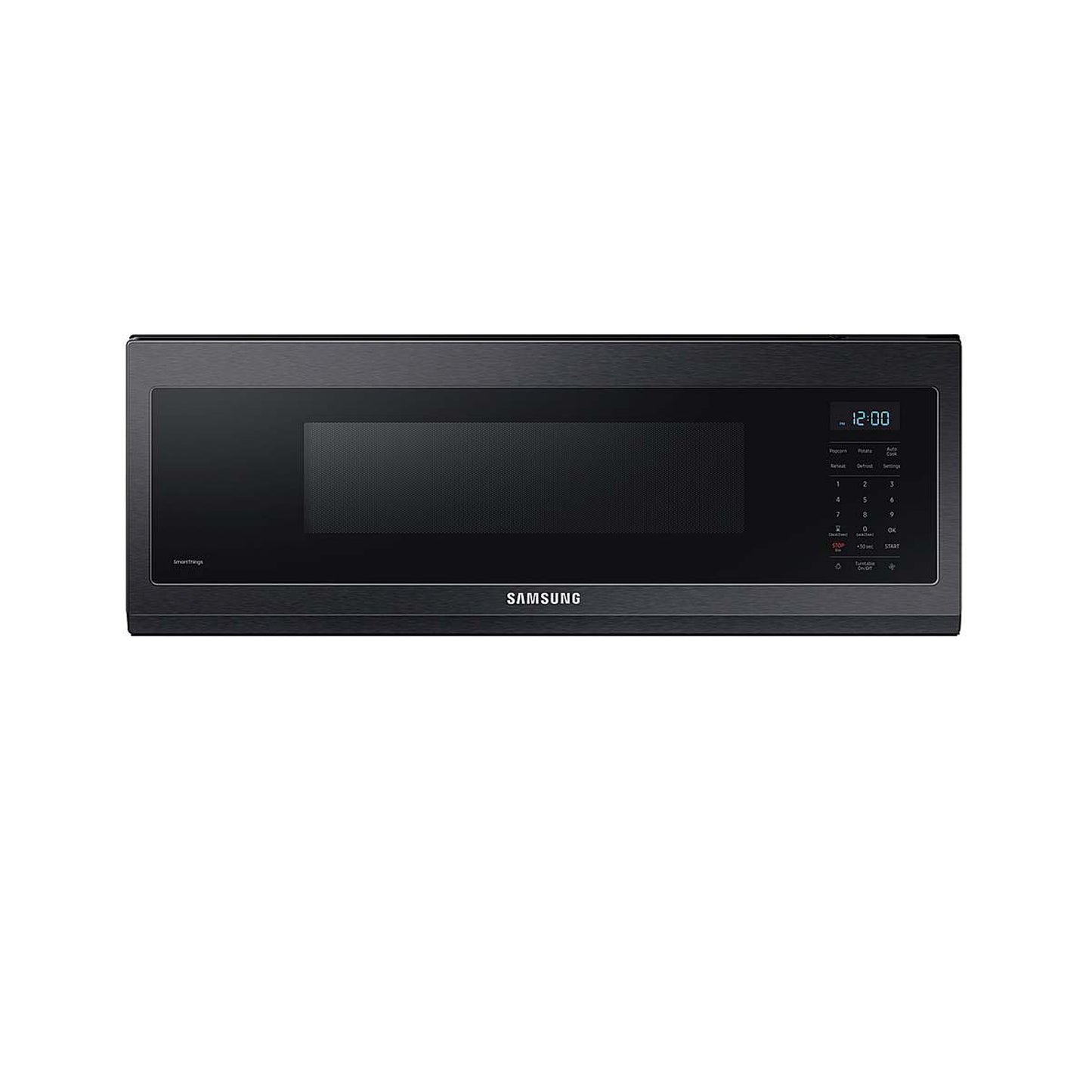 Samsung - 1.1 cu. ft. Smart SLIM Over-the-Range Microwave with 400 CFM Hood Ventilation, Wi-Fi & Voice Control - Stainless Steel.