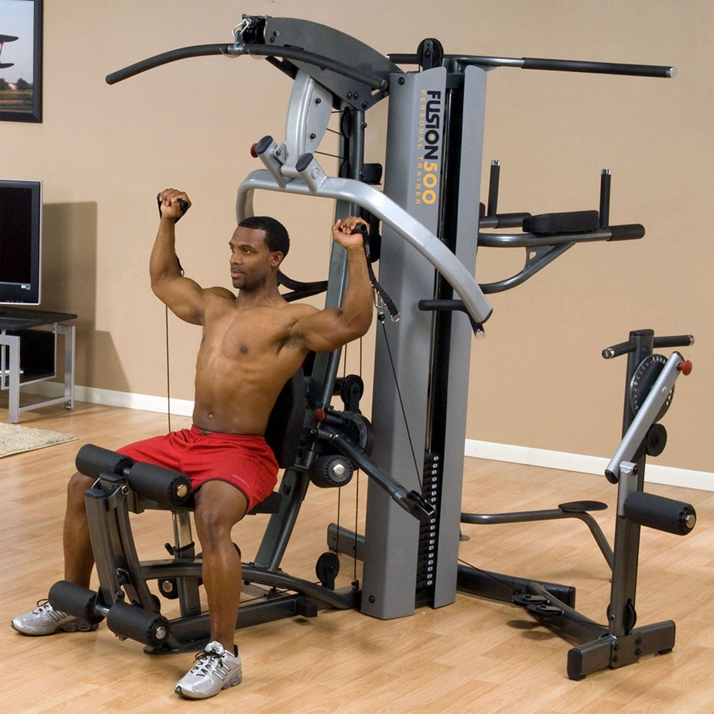 Body-Solid FUSION 500 Personal Trainer Gym with Functional Trainer Arms With Leg Press