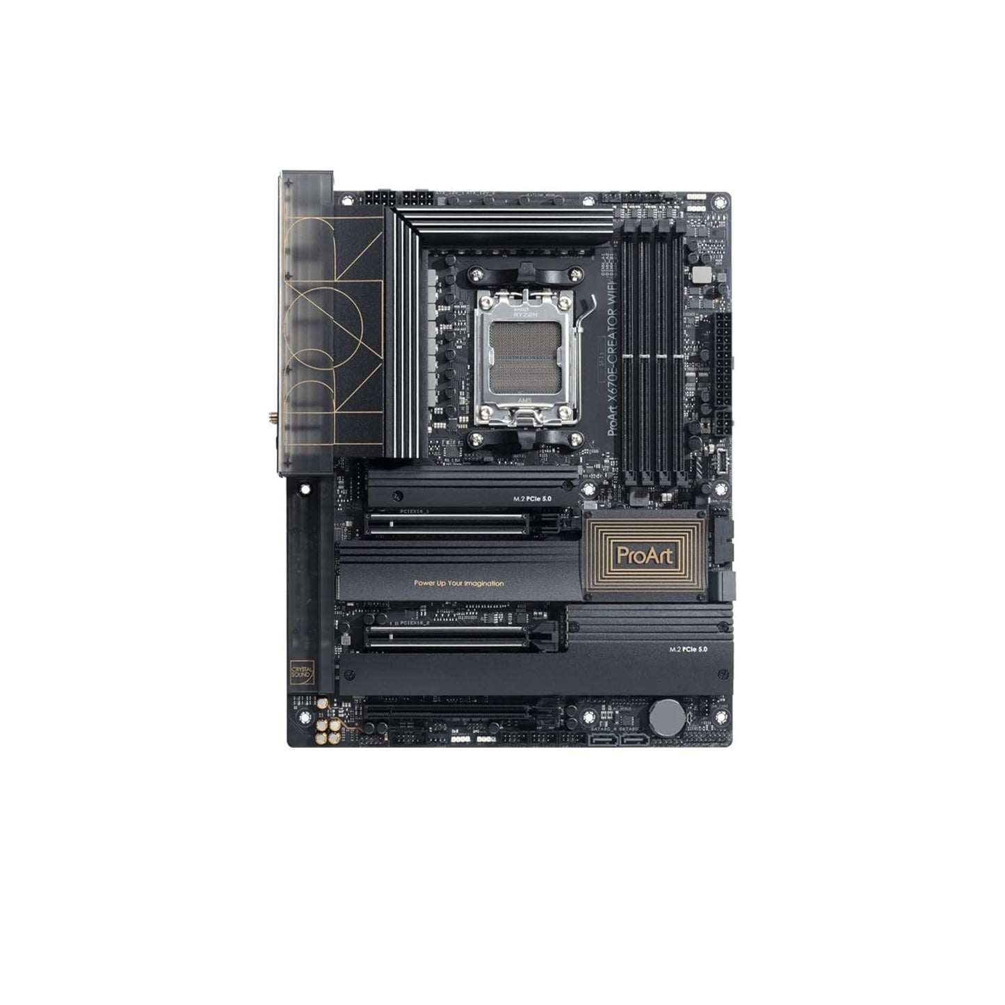 اللوحة الأم ASUS ProArt X670E AM5 ATX لوحدات المعالجة المركزية Ryzen 7000 - WiFi 6E، PCIe 5.0، DDR5، USB4، 10 جيجا بايت LAN 