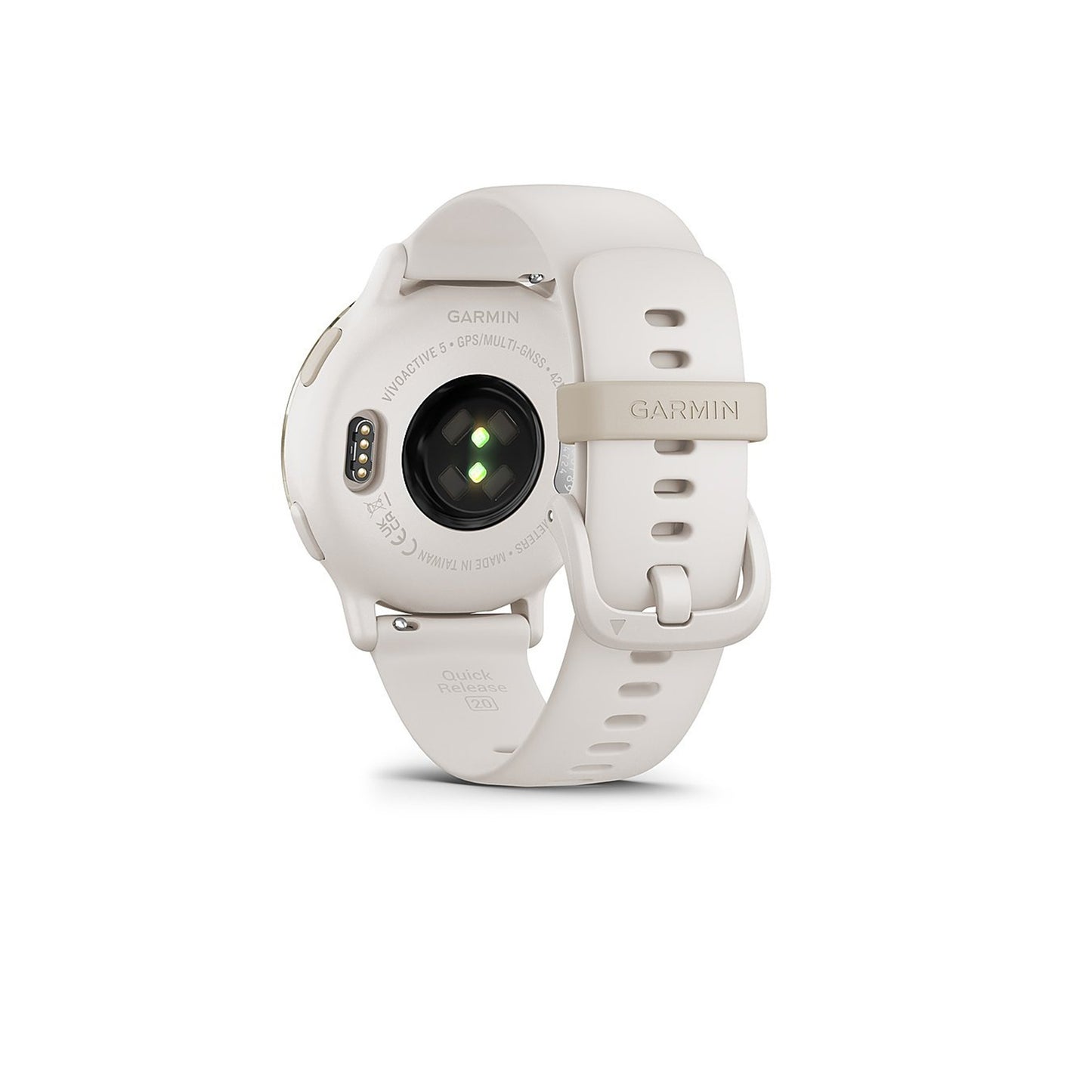 Garmin - vívoactive 5 GPS Smartwatch 42 mm Fiber-reinforced polymer - Gold Aluminum and Ivory