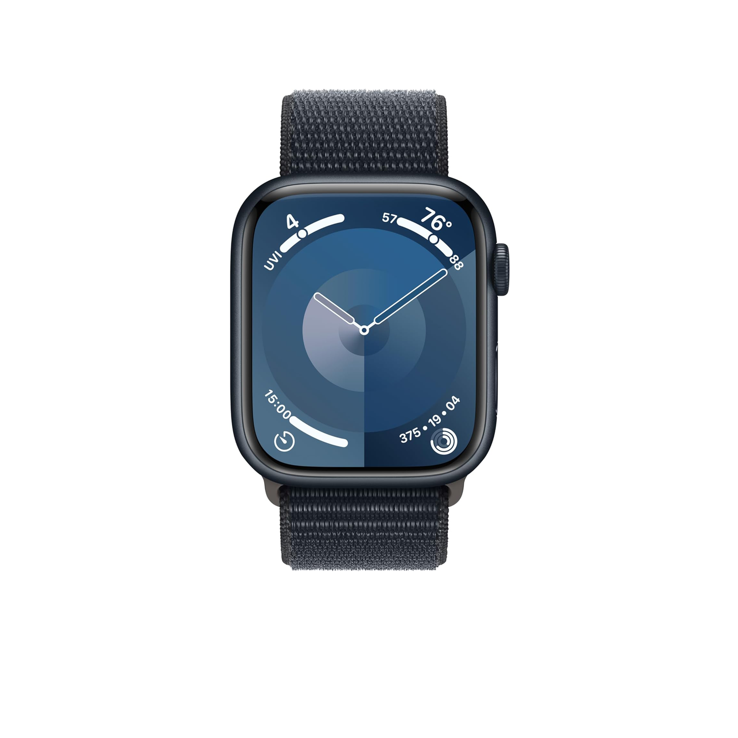 Apple Watch Series 9 [GPS + Cellular 41mm] ساعة ذكية مع هيكل ألومنيوم منتصف الليل مع حلقة رياضية منتصف الليل. جهاز تعقب اللياقة البدنية، وتطبيقات الأكسجين في الدم وتخطيط القلب، وشاشة شبكية العين التي تعمل دائمًا، ومحايدة الكربون (متجددة)