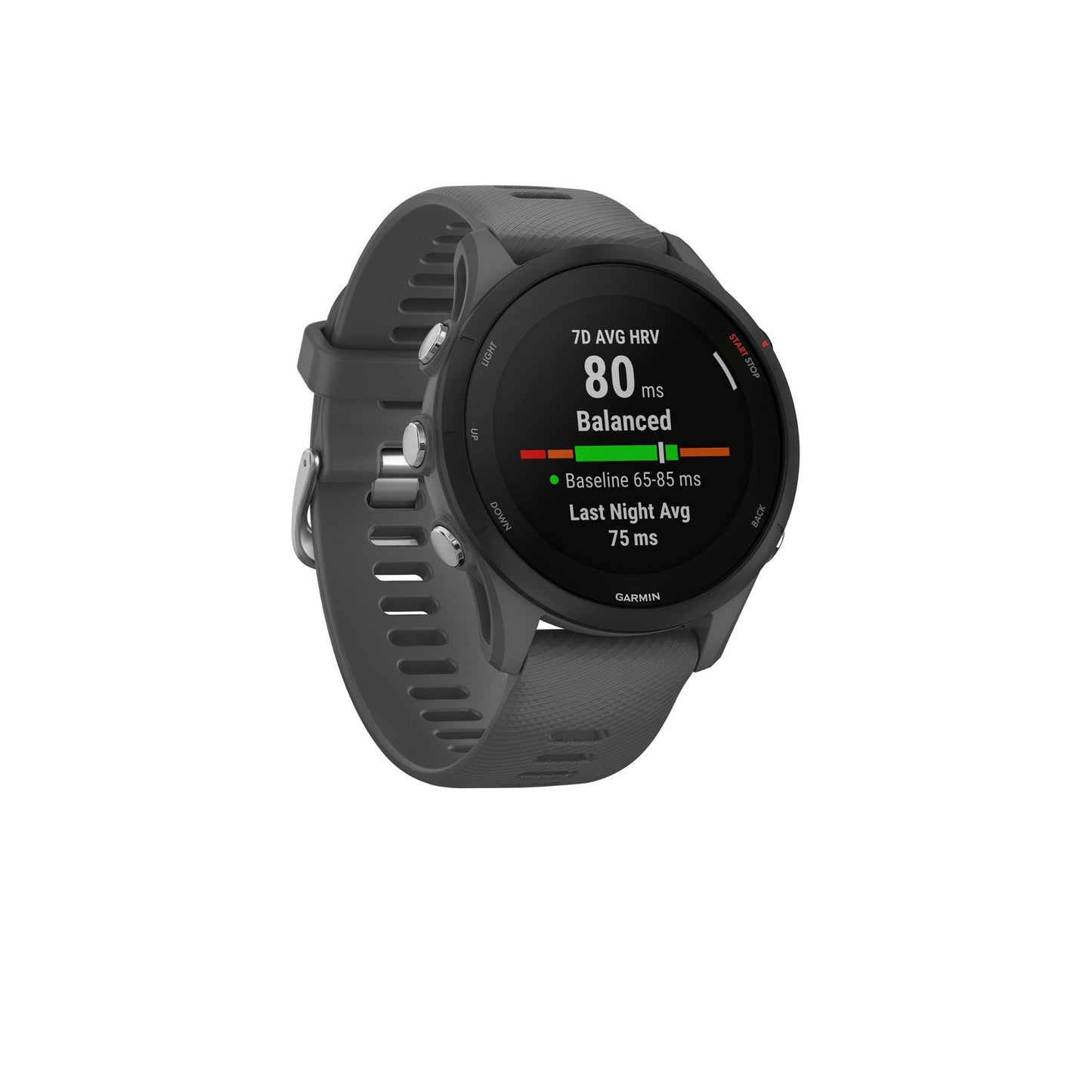 Garmin - Forerunner 255 GPS Smartwatch 46 mm Fiber-reinforced polymer - Slate Gray