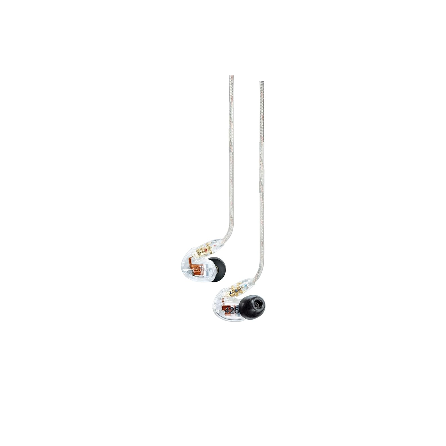 سماعات أذن سلكية من Shure SE425 PRO - سماعات أذن احترافية عازلة للصوت مع صوت تفصيلي، محرك هجين مزدوج، ملاءمة آمنة داخل الأذن، كابل قابل للفصل، جودة متينة - شفاف (SE425-CL) 