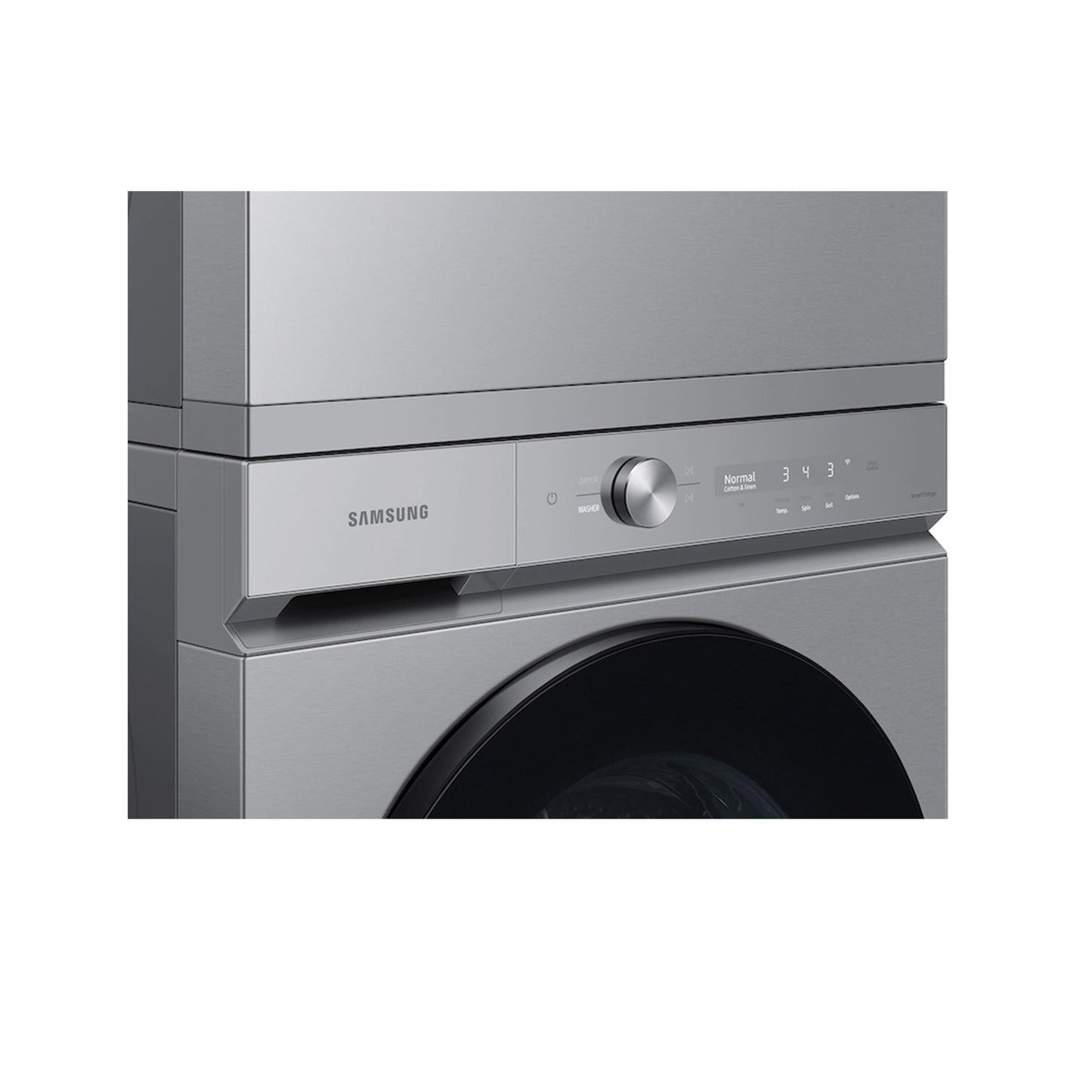 Bespoke 7.6 cu. ft. Ultra Capacity Electric Dryer with Super Speed Dry and AI Smart Dial in Silver Steel