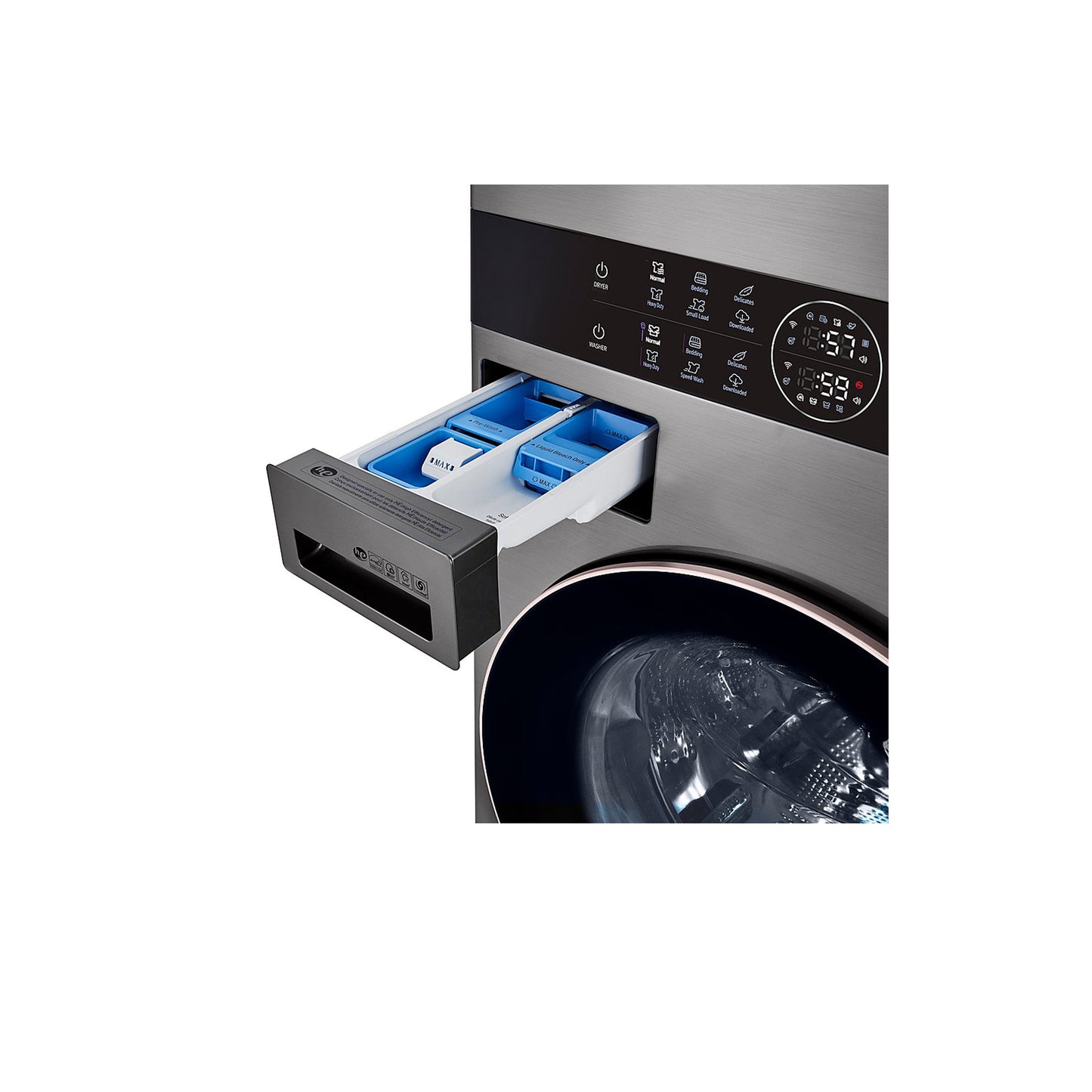 Single Unit Front Load LG WashTower™ with Center Control™ 4.5 cu. ft. Washer and 7.4 cu. ft. Electric Dryer