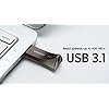 سامسونج بار بلس 3.1 محرك فلاش USB، 128 جيجابايت، 400 ميجابايت/ثانية، غلاف معدني متين، توسيع تخزين للصور ومقاطع الفيديو والموسيقى والملفات، MUF-128BE4/AM، رمادي تيتان 
