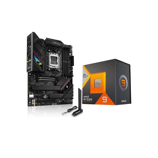 INLAND Micro Center AMD Ryzen 9 7950X3D AM5 Unlocked Desktop Processor with AMD 3D V-Cache Technology Bundle with ASUS ROG Strix B650E-F Gaming WiFi AM5 Ryzen 7000 Gaming Motherboard(DDR5, PCIe 5.0)