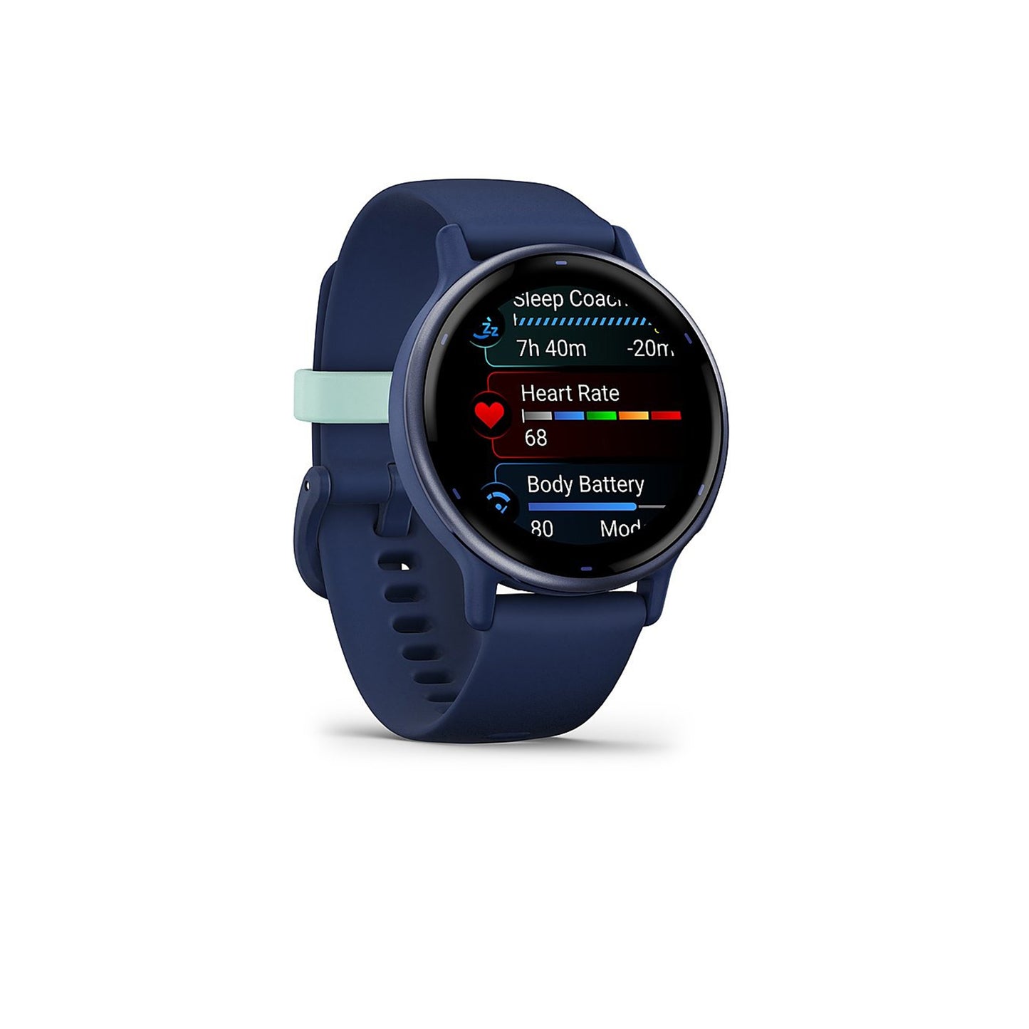 Garmin - vívoactive 5 GPS Smartwatch 42 mm Fiber-reinforced polymer - Metallic Navy Aluminum and Navy