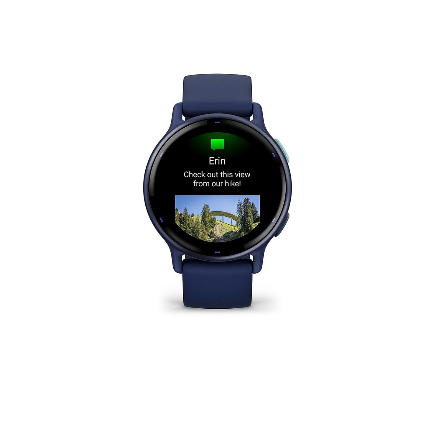 Garmin - vívoactive 5 GPS Smartwatch 42 mm Fiber-reinforced polymer - Metallic Navy Aluminum and Navy