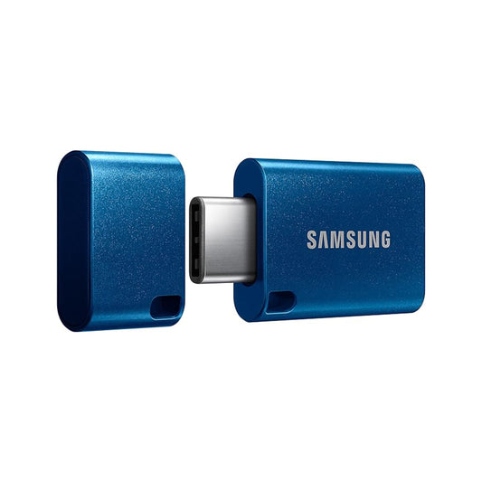 محرك فلاش USB من النوع C™ من سامسونج، سعة 128 جيجابايت، ينقل ملفات 4 جيجابايت في 11 ثانية مع سرعة قراءة تصل إلى 400 ميجابايت/ثانية 3.13، متوافق مع USB 3.0/2.0، مقاوم للماء، 2022، أزرق، MUF-128DA/AM 
