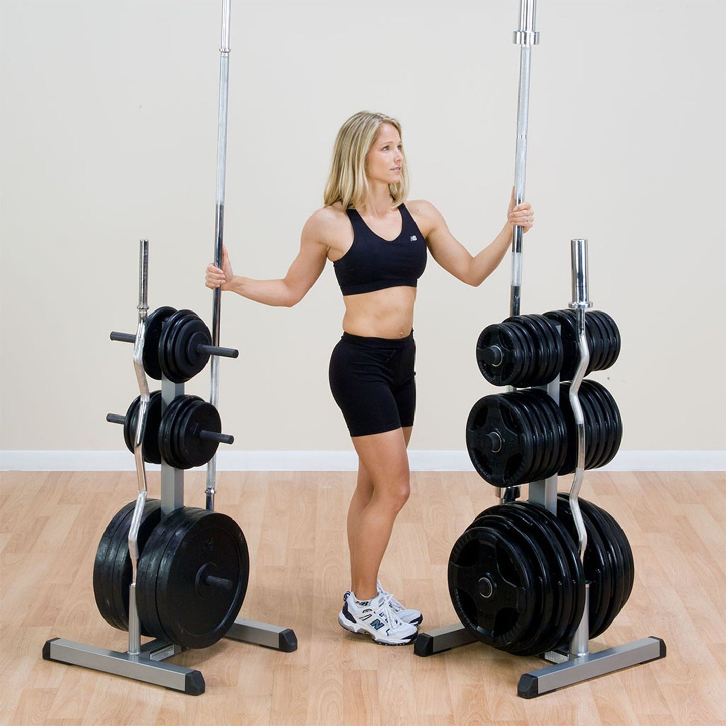 Body-Solid 6-Post Weight Tree and Bar Holder for Standard Weight Plates