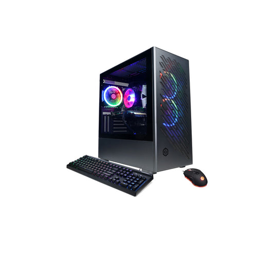 كمبيوتر مكتبي CyberPowerPC Gamer Supreme Liquid Cool GMAI3400CPG (أسود) 