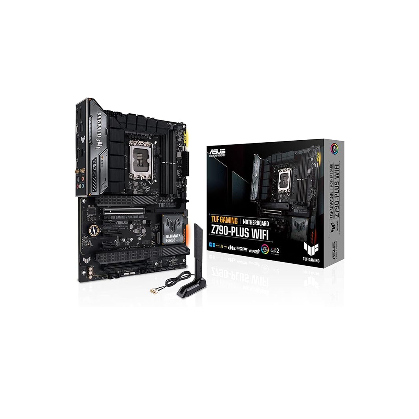 ASUS TUF Gaming Z790-Plus WiFi LGA 1700(Intel 14th,12th &13th Gen) ATX Gaming Motherboard(PCIe 5.0,DDR5,4xM.2 Slots,16+1 DrMOS,WiFi 6,2.5Gb LAN,Front USB 3.2 Gen 2 Type-C,Thunderbolt 4(USB4),Aura RGB)