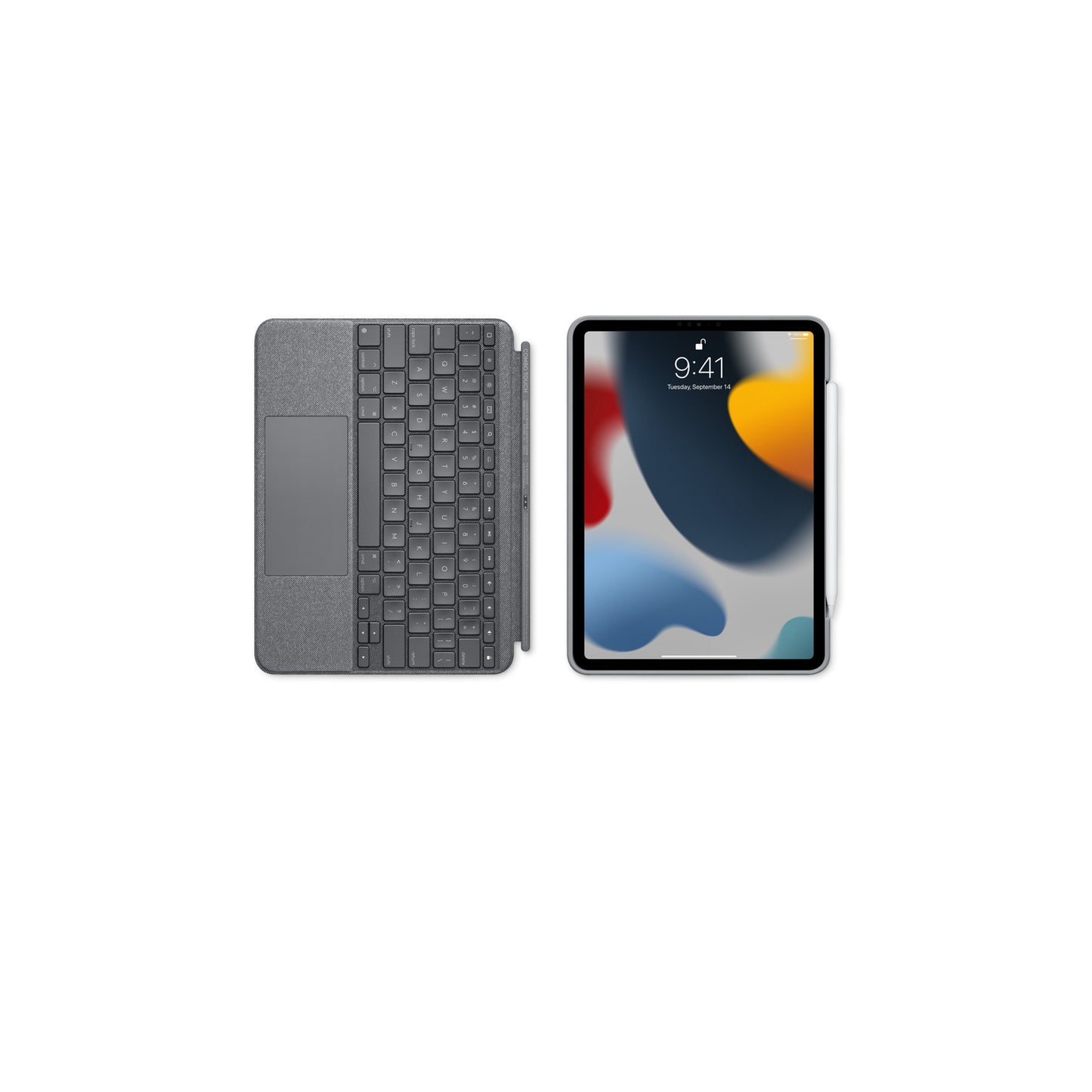 حافظة لوحة مفاتيح Logitech Combo Touch مع لوحة تحكم لجهاز iPad Air (الجيل الخامس) 