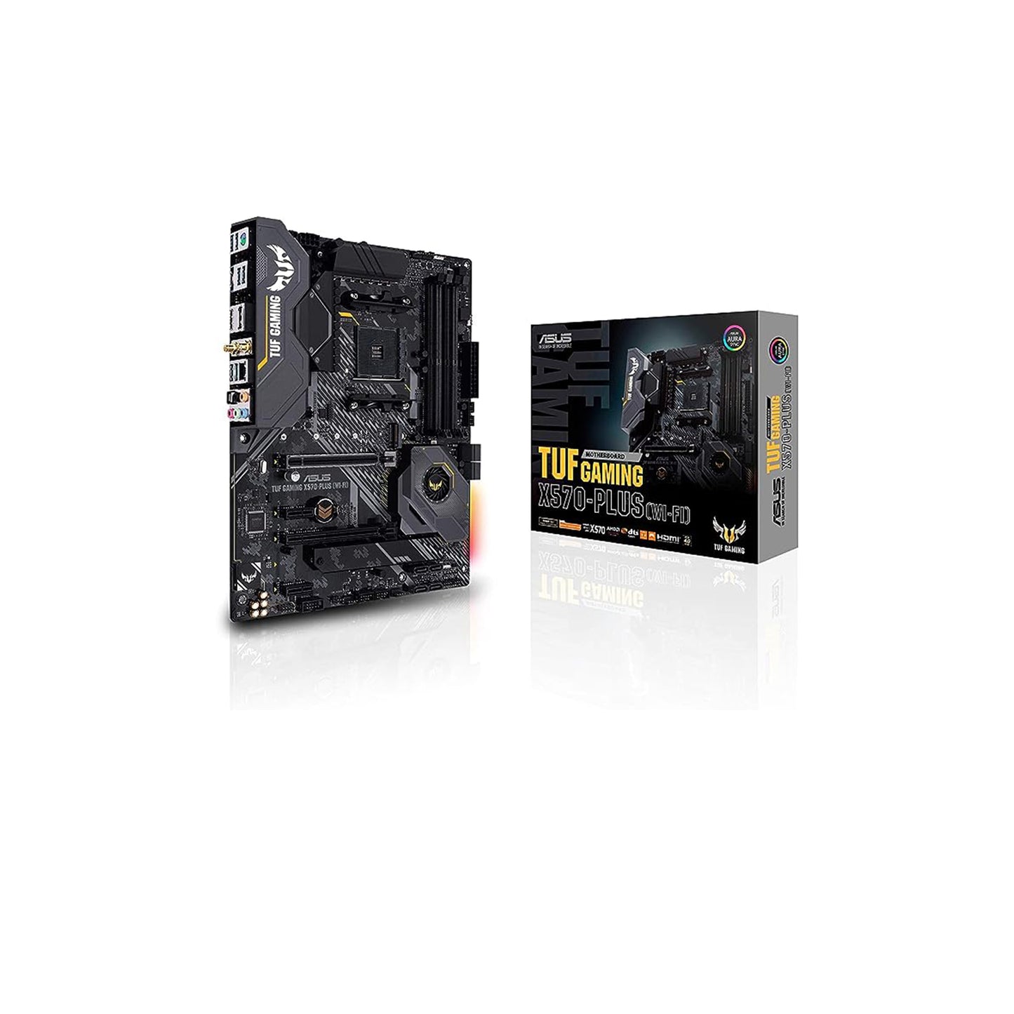 SUS AM4 TUF Gaming X570-Plus (Wi-Fi) AM4 Zen 3 Ryzen 5000 & 3rd Gen Ryzen ATX Motherboard with PCIe 4.0, Dual M.2, 12+2 with Dr. MOS Power Stage