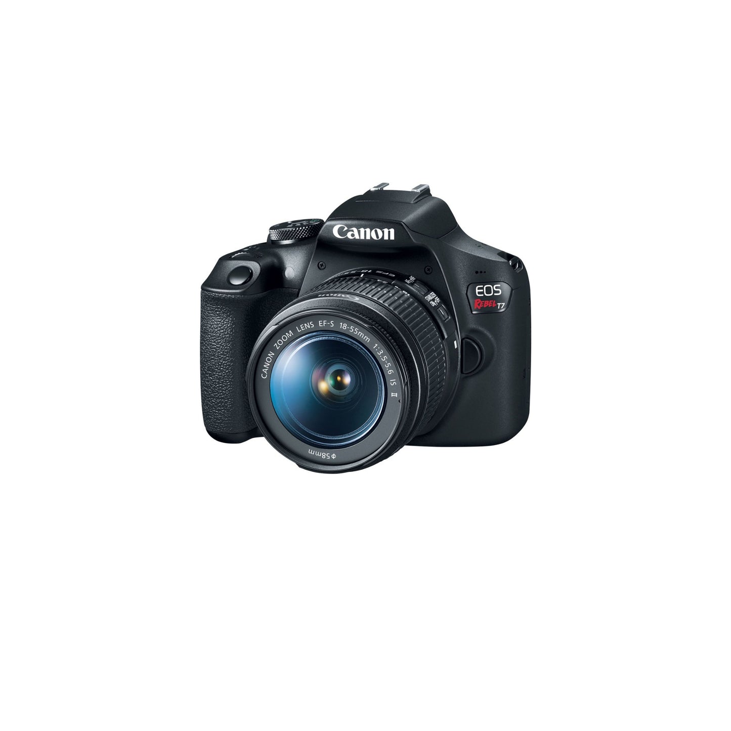 Canon - EOS Rebel T7 DSLR Video Camera with 18-55mm Lens - Black.