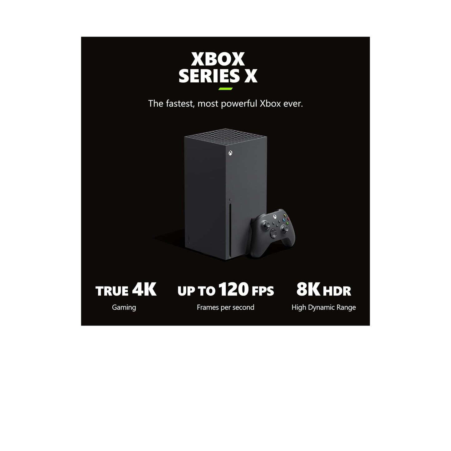 حزمة Microsoft Xbox Series X Diablo IV - تتضمن وحدة تحكم Xbox اللاسلكية - ما يصل إلى 120 إطارًا في الثانية - ذاكرة وصول عشوائي سعتها 16 جيجابايت ومحرك أقراص SSD سعة 1 تيرابايت - استمتع بتجربة ألعاب 4K حقيقية - تأتي مع نسخة رقمية لـ Diablo IV 