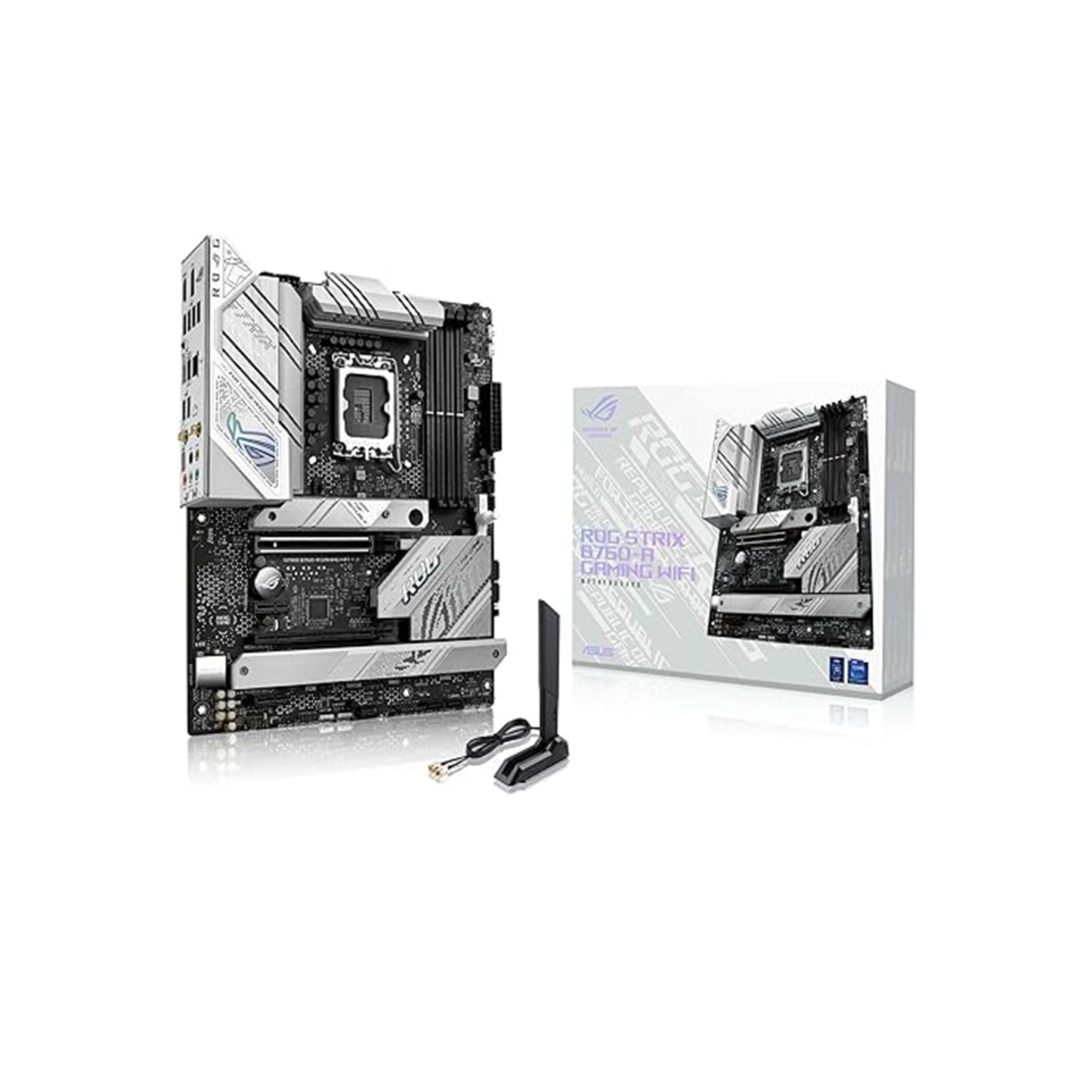 ASUS ROG Strix B760-A Gaming WiFi ATX Motherboard - Intel B760, DDR5, PCIe 5.0, WiFi 6E, Aura Sync RGB