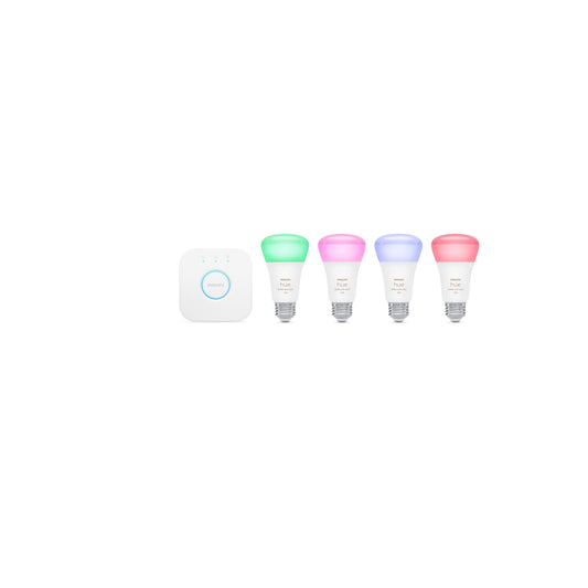 Philips Hue White and Color Ambiance A19 Bluetooth 75W Smart LED Starter Kit