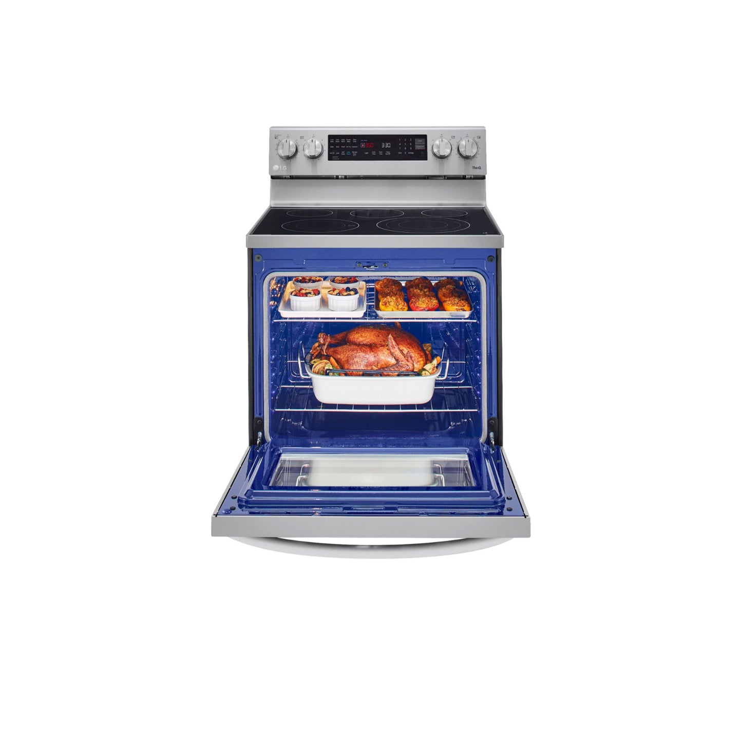 6.3 cu ft. Smart Wi-Fi Enabled True Convection InstaView® Electric Range with Air Fry