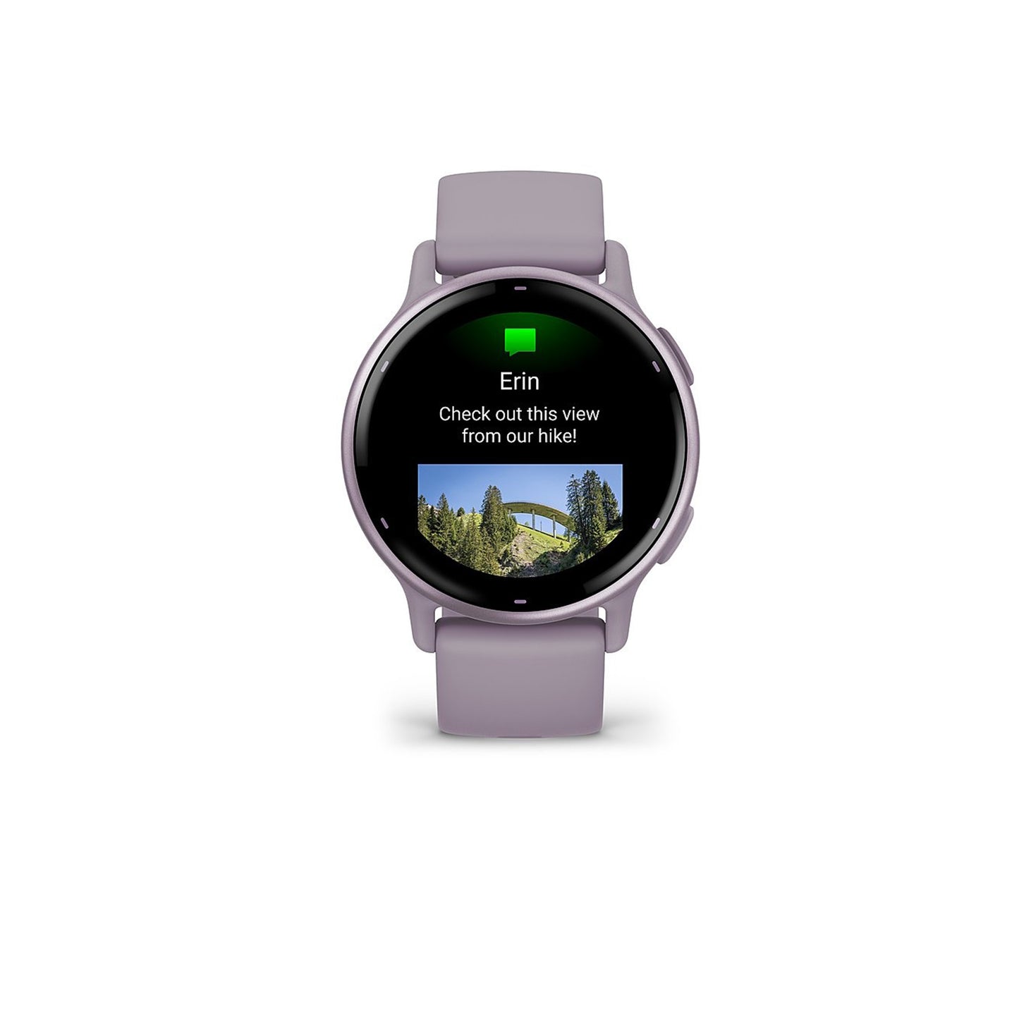 Garmin - vívoactive 5 GPS Smartwatch 42 mm Fiber-reinforced polymer - Metallic Orchid Aluminum and Orchid