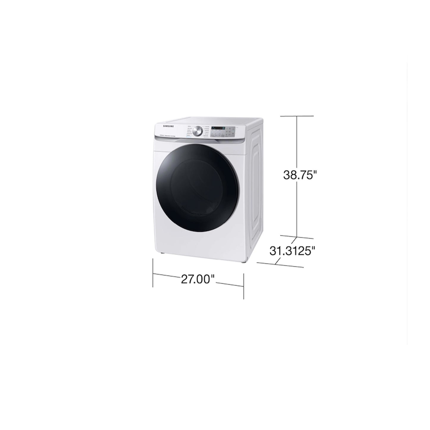 7.5 cu. ft. Smart Gas Dryer with Steam Sanitize+ in White