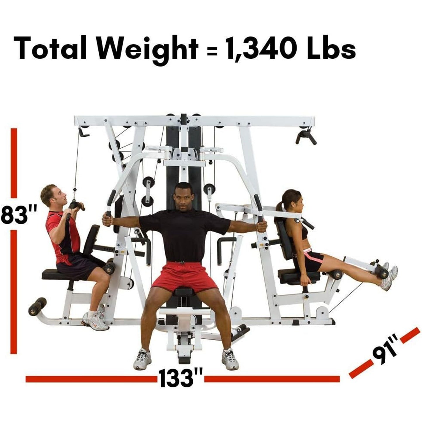 Body-Solid EXM4000S Ultimate Triple Stack Gym