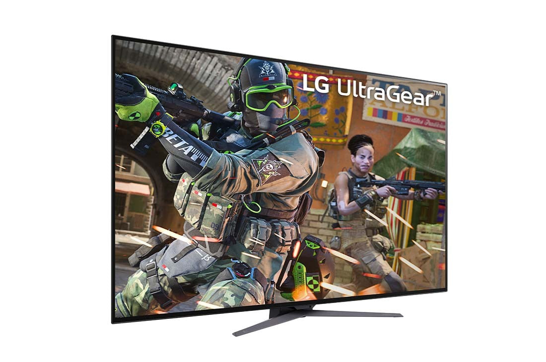 شاشة UltraGear™ UHD OLED مقاس 48 بوصة مع انعكاس منخفض مضاد للتوهج بمعدل 0.1 مللي ثانية R/T و120 هرتز ومتوافقة مع G-SYNC®