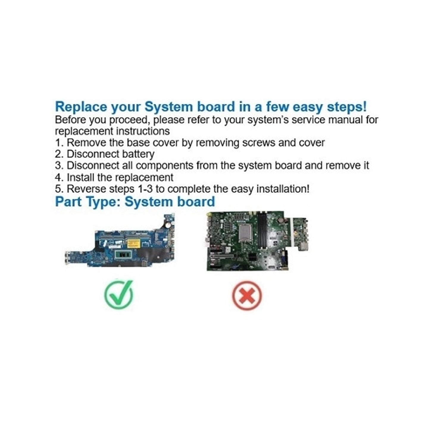 Dell Motherboard Assembly, Battery Reserve Coin, BIOS, Intel I3-8145U for Latitude 3310