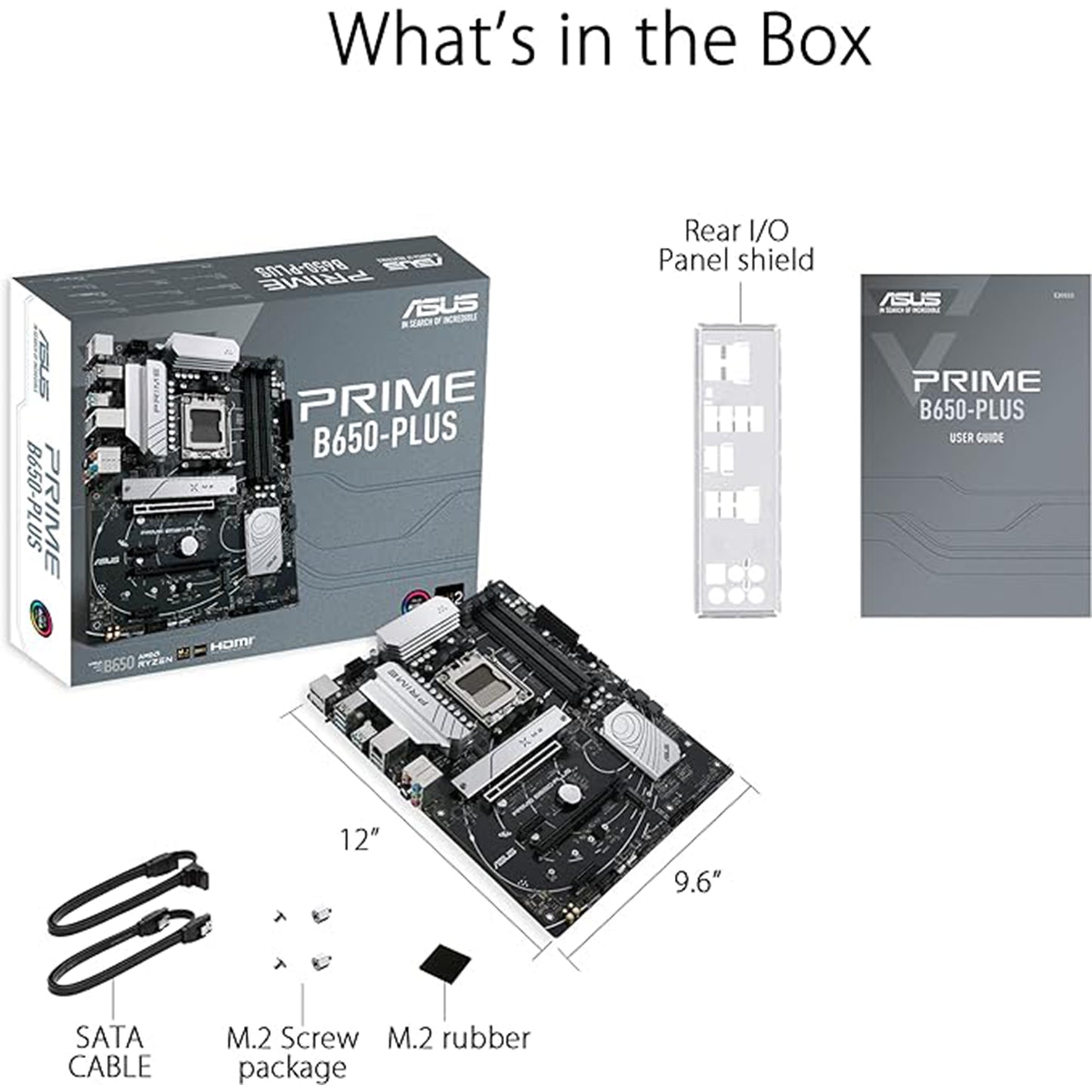 ASUS Prime B650-PLUS AMD B650(Ryzen 7000) ATX Motherboard(DDR5,PCIe 5.0 M.2,2.5Gb Ethernet,DisplayPort,HDMI®, USB 3.2 Gen 2 Type-C®, Front USB 3.2 Gen 1 Type-C®, BIOS Flashback™, USB4® Support)