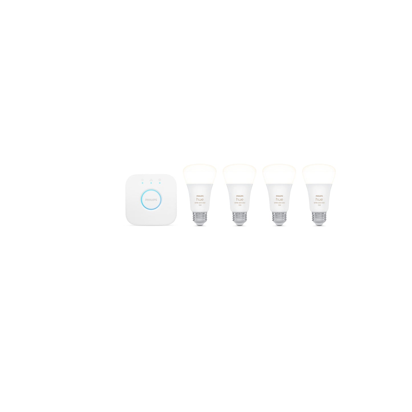 Philips Hue White and Color Ambiance A19 Bluetooth 75W Smart LED Starter Kit