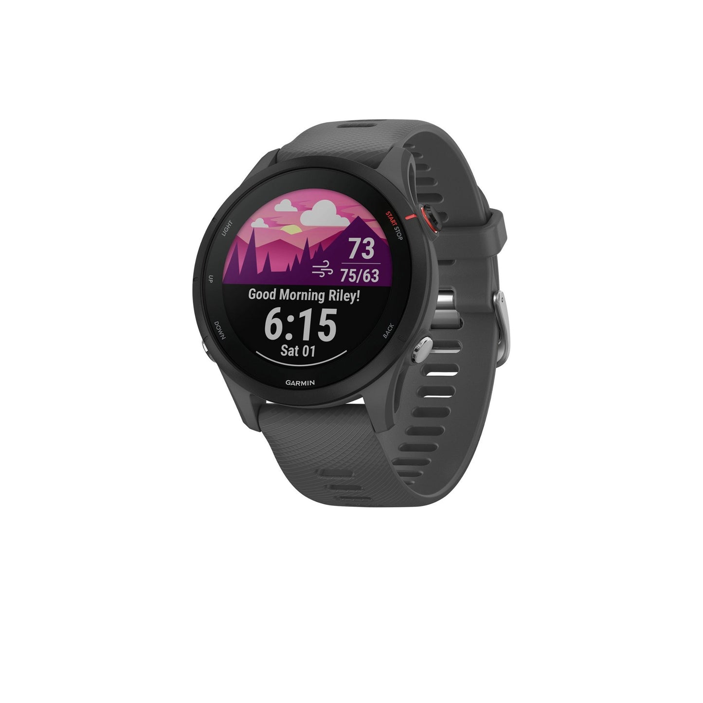 Garmin - Forerunner 255 GPS Smartwatch 46 mm Fiber-reinforced polymer - Slate Gray