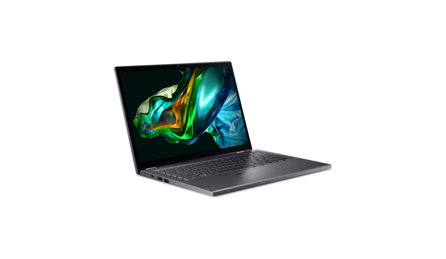 Aspire 5 Spin Laptop, Intel® Core™ i5-1335U processor Deca-core 1.30 GHz, 8 GB, LPDDR5, 512 GB SSD.
