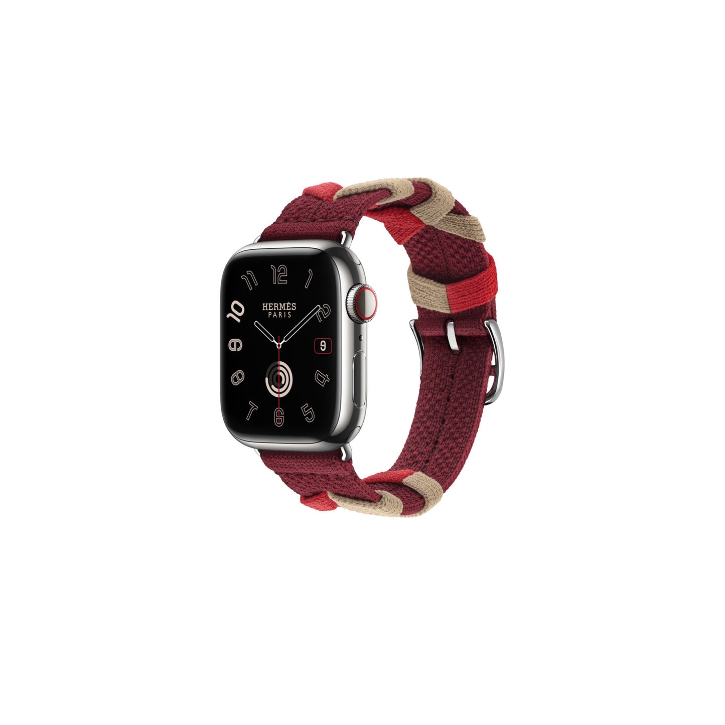 ساعة Apple Watch Hermès - 41 ملم Rouge H Bridon Single Tour 