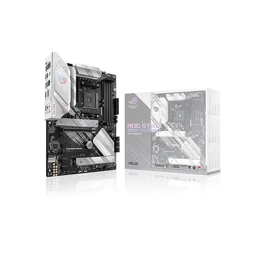 اللوحة الأم ASUS ROG Strix B550-A Gaming AMD ATX المزودة بمنفذ PCIe 4.0، وشبكة LAN بسرعة 2.5 جيجابت، وBIOS Flashback، ومبددات حرارة M.2 مزدوجة، ومزامنة Aura 