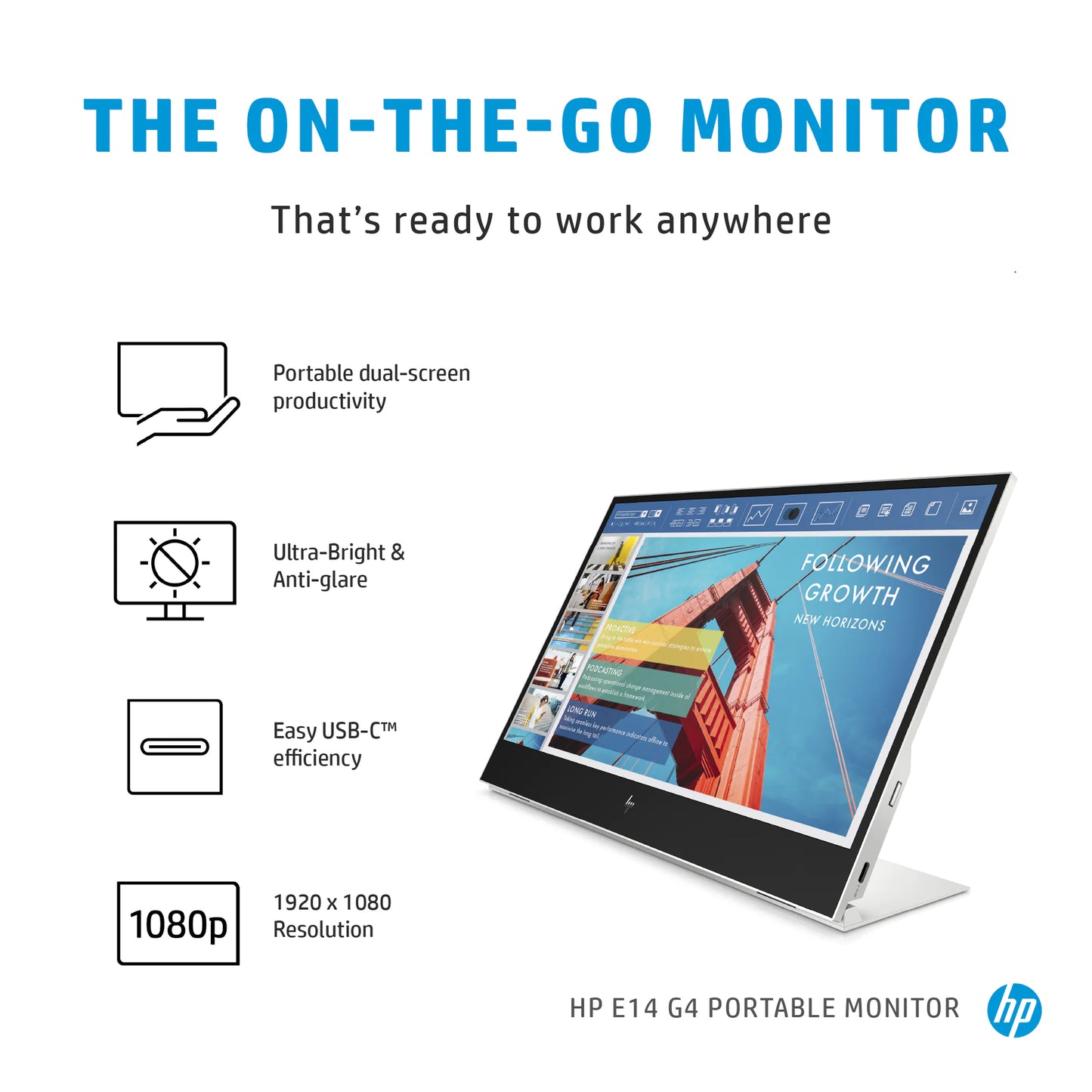 شاشة HP E14 G4 المحمولة