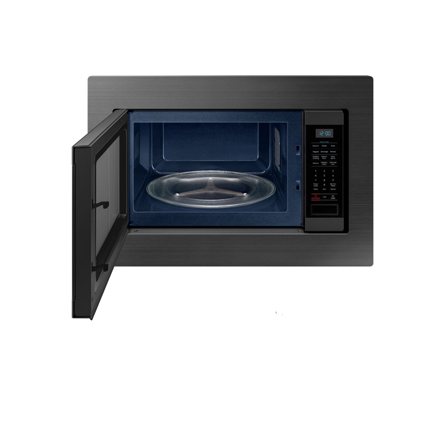 1.9 cu. ft. Countertop Microwave for Built-In Application in Fingerprint Resistant Black Stainless Steel.