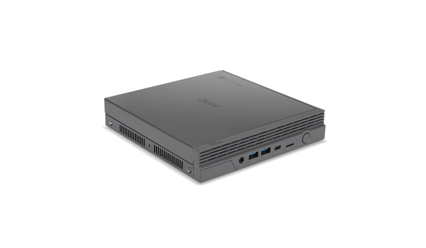 Acer Chromebox CXI5، معالج Intel® Core™ i5-1235U عشاري النواة بسرعة 1.30 جيجا هرتز، 8 جيجا بايت، DDR4 SDRAM، 256 جيجا بايت SSD. 