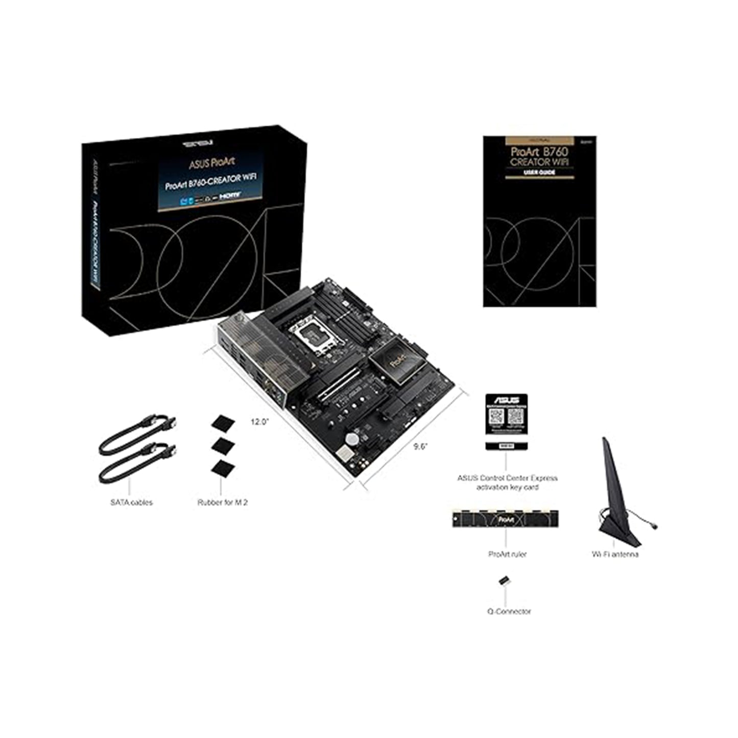 ASUS ProArt B760-CREATOR WiFi 6 Intel LGA 1700(13th and 12th Gen)content creator motherboard,DDR5,PCIe 5.0, 3xM.2 slots, 2.5 Gb & 1 Gb LAN,USB 3.2 Gen 2x2 Type-C front-panel, Thunderbolt(USB4®) header