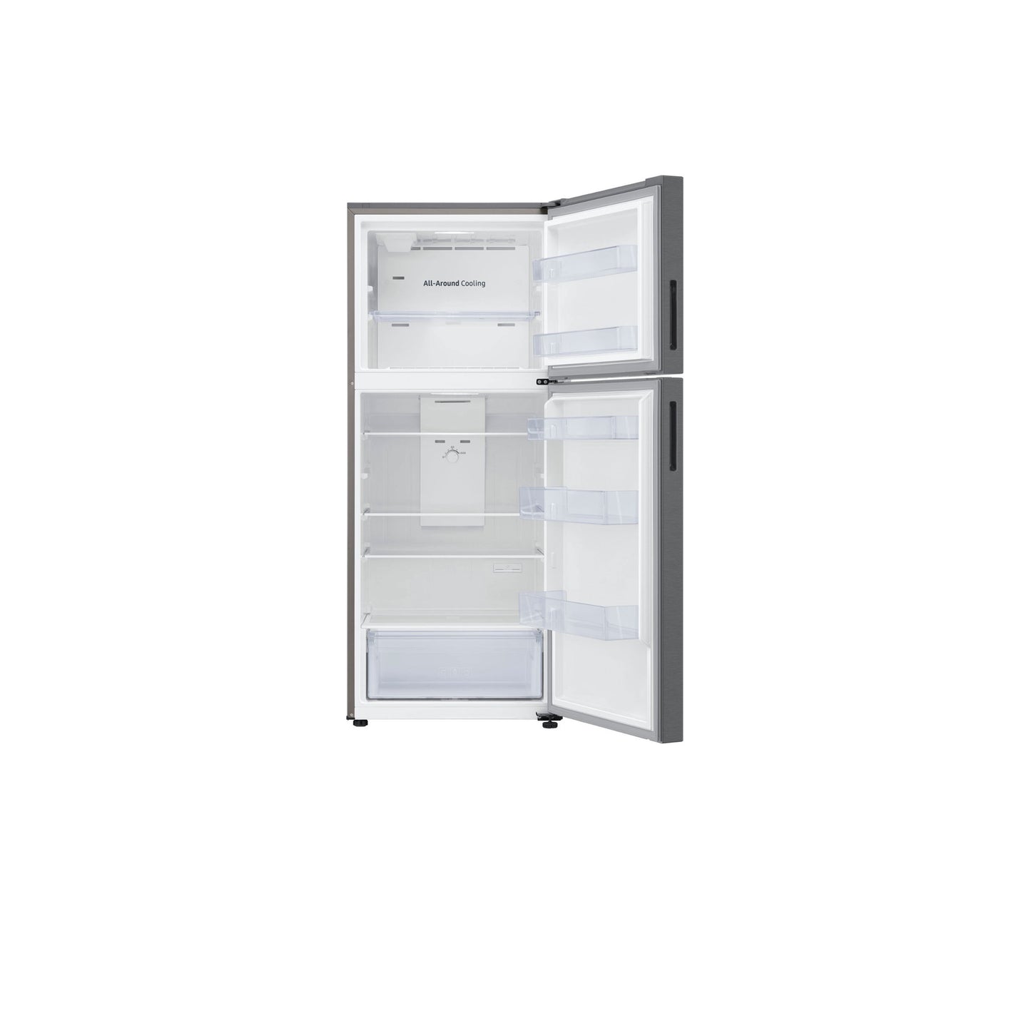 15.6 cu. ft. Top Freezer Refrigerator with All-Around Cooling in Stainless Steel.