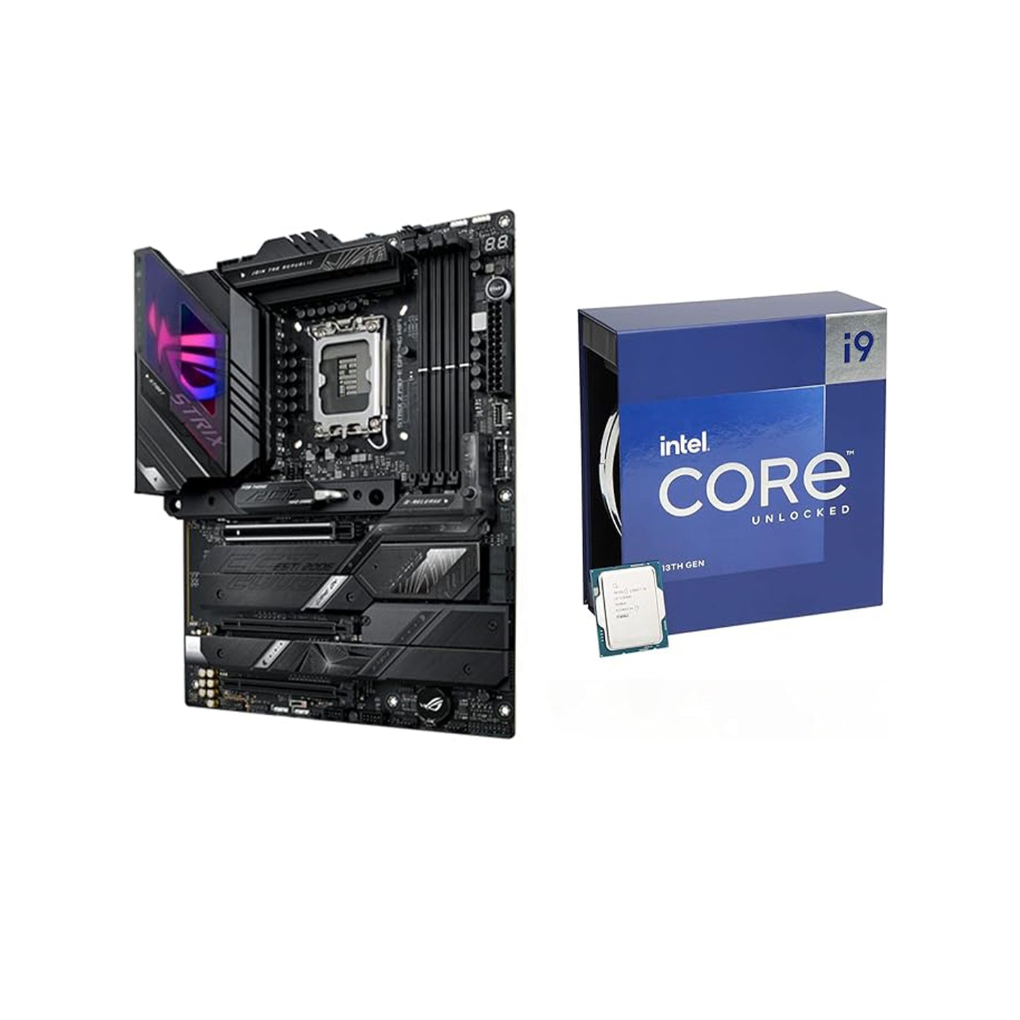 INLAND Micro Center Intel Core i9-13900K Desktop Processor 24 Cores up to 5.8 GHz Unlocked LGA1700 Desktop Processor with ASUS ROG Strix Z790-E WiFi DDR5 ATX Gaming Motherboard