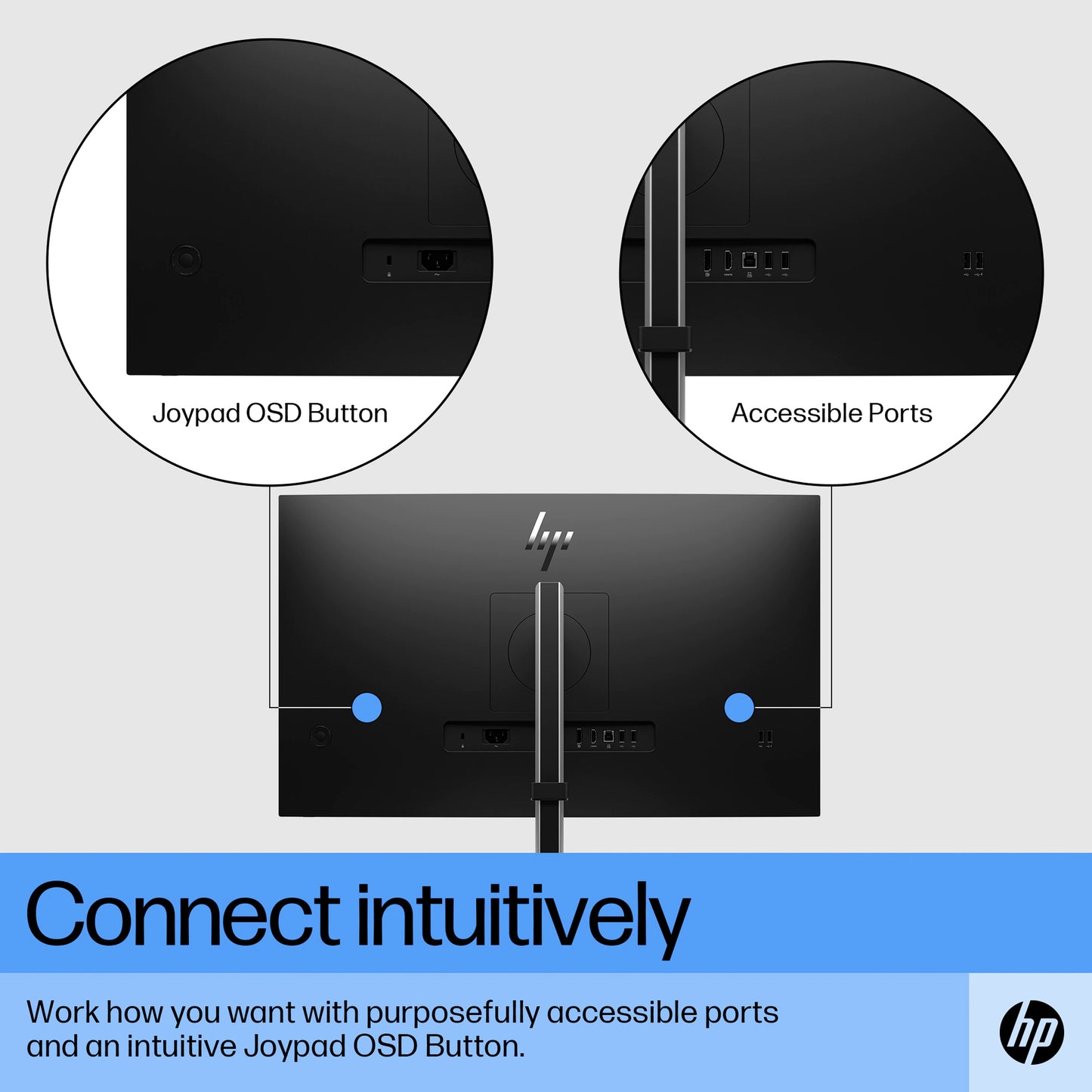 Dual HP E27 G5 27-inch FHD Monitor